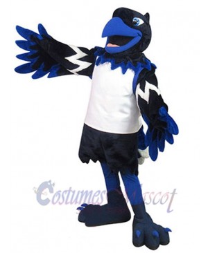 Black and Blue Phoenix Bird Mascot Costume