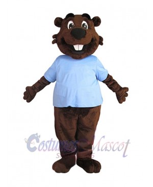 Happy Beaver Mascot Costume Animal