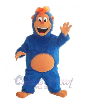 Furry Blue Monkey Mascot Costume Animal