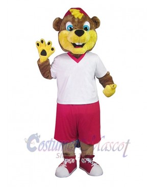 Happy Sporty Bear Mascot Costume Animal