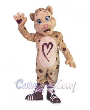 Leopard with Blue Eyes Mascot Costume Animal