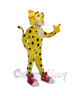 Yellow Leopard Mascot Costume Animal