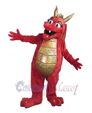 Female Red Dragon Mascot Costume Animal