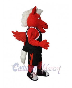 Red Horse Mascot Costume Animal