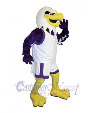 Eagle in White Vest Mascot Costume Animal