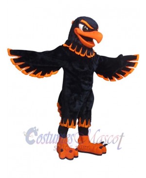 Black and Orange Hawk Mascot Costume Animal