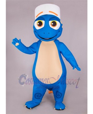 Blue Lizard Concierge Mascot Costume