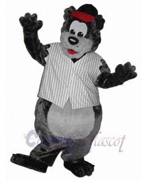 Fat Gray Bear Mascot Costume Animal