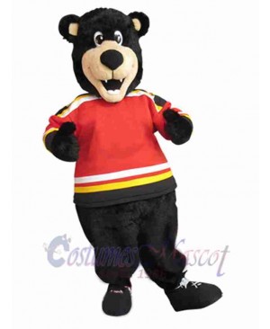 Happy Black Bear Mascot Costume Animal