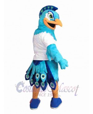 Blue Peacock Bird Mascot Costume Animal