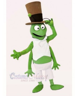 Grasshopper with Black Hat Mascot Costume