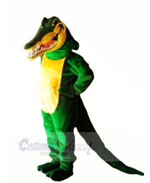 Green Crocodile with Long Tail Mascot Costumes