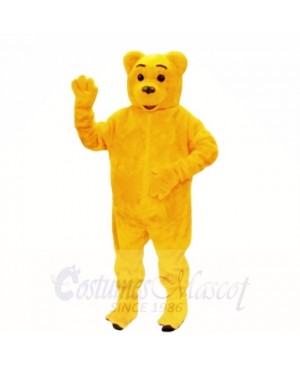 Smiling Golden Bear Mascot Costumes Cartoon