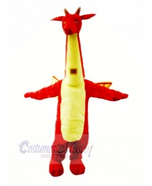 Red Slim Dragon Mascot Costumes Cartoon