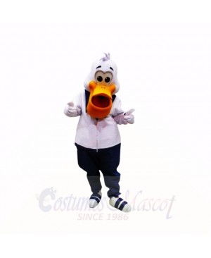 Sport Pelican with White Clothes Mascot Costumes Cartoon