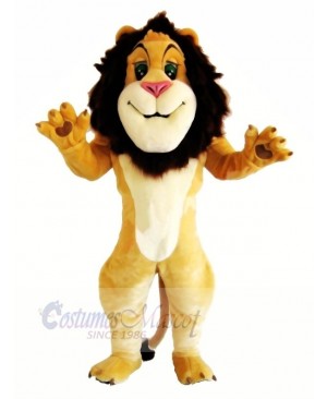Happy Smiling Lion Mascot Costumes Cartoon