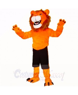 Orange Glorious Lion Mascot Costumes Adult