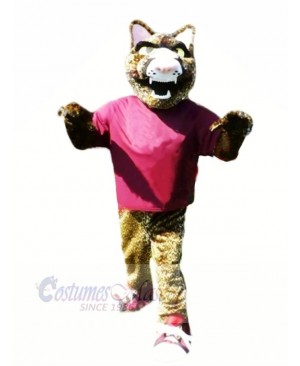 Fierce Jaguar with Purple T-shirt Mascot Costumes 	
