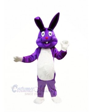 Purple Easter Bunny Mascot Costumes Cartoon