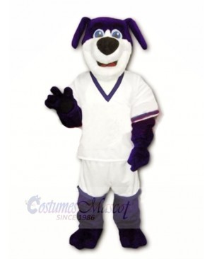 Purple Sport Dog Mascot Costumes Cartoon