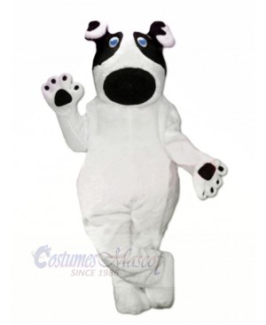 Lovely White Dog Mascot Costume Cartoon