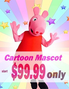 Peppa Pig Cartoon Pink Peppa Pig Mascot Costume